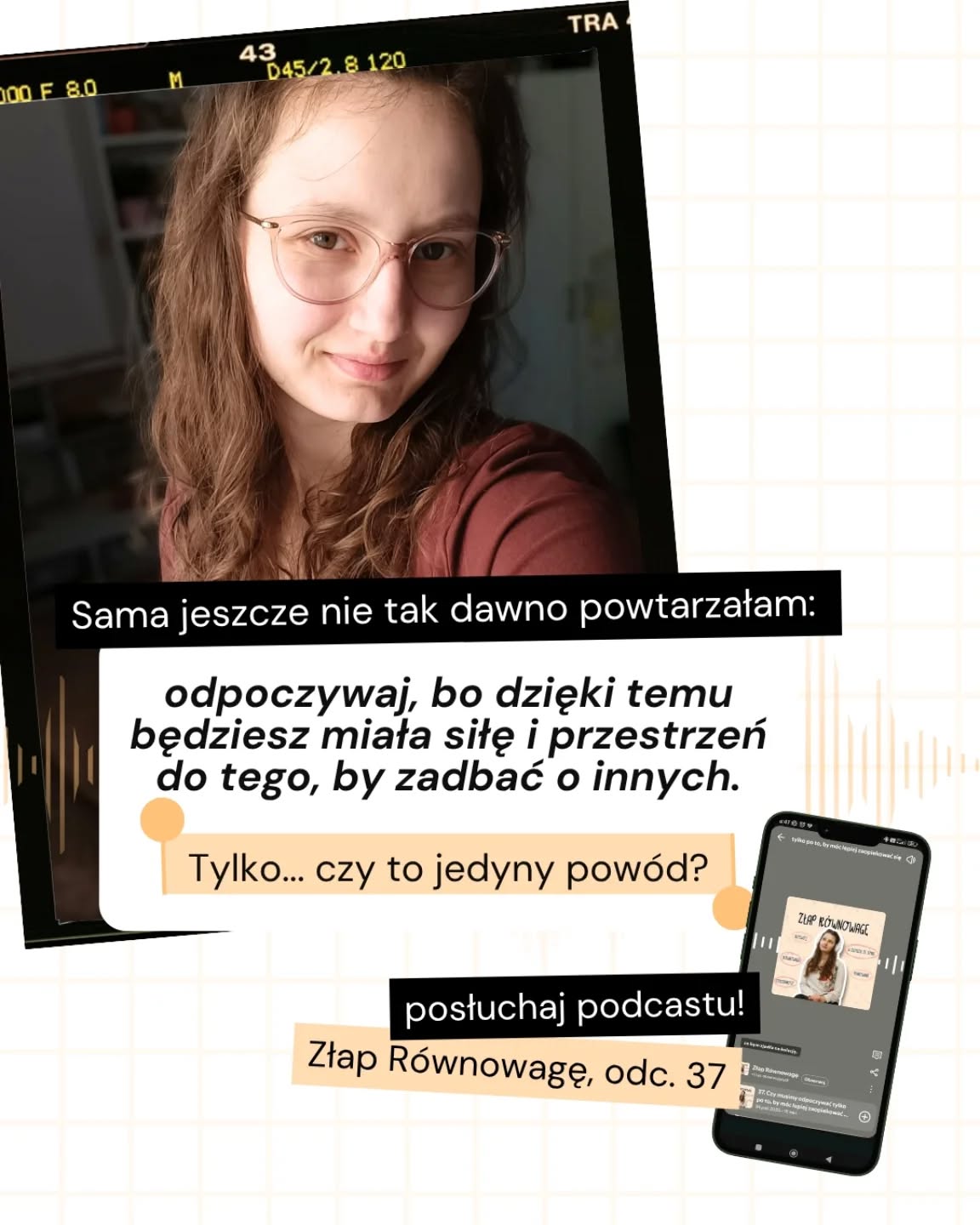🎧 Posłuchaj najnowszego odcinka: 37. Czy musimy odpoczywać tylko po to, by móc lepiej zaopiekować się innymi? Przemyślenia & 50+ sposobów na odpoczynekDzielę się w nim:🎧 pytaniami bez odpowiedzi (a może Ty je znasz?)🎧 moimi przemyśleniami na temat odpoczynku🎧 ponad 50 sposobami na 8 rodzajów odpoczynku (i mówię, który kiedy ma sens)Chcesz posłuchać? Masz trzy drogi:🚂 piszesz w komentarzu PODCAST, a ja (nie 🤖) wysyłam Ci link🚃 wchodzisz na mój profil, klikasz w link, a potem w podcast🚄 wchodzisz na Spotify, subskrybujesz podcast Złap Równowagę i nie musisz szukać nowych odcinkówPolecam sposób 🚄 😅Psst! Słuchasz mojego podcastu? Jeśli tak – za co go lubisz? Chętnie poznam Twoje zdanie!
