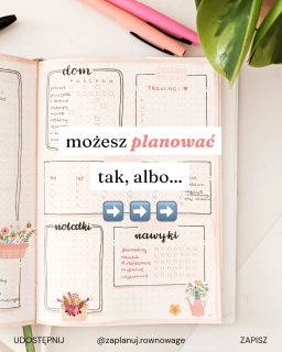 📍 Kiedyś szukałam jednej, idealnej metody planowania. Teraz wiem, że…❌ taka metoda nie istnieje, bo każda z nas jest inna❌ nawet jeśli taką znajdziemy, za jakiś czas może nam się nie sprawdzaćDziś mam czas, przestrzeń i chęć tworzyć takie rozkładówki w bujo, jak na pierwszych dwóch zdjęciach. Gdyby ktoś kazał mi takie robić 4 lata temu, gdy przez 8-10 godzin dziennie nosiłam roczne dziecko na rękach (gdy odkładałam, od razu płakał) – wyśmiałabym.Za to dziś nie chce mi się korzystać z metody Alastaira (choć można powiedzieć, że częściowo z niej korzystam przy obowiązkach domowych, ale równie dobrze można powiedzieć, że to forma nawykownika). Sama nazwa nie jest ważna. Najważniejsze, żeby to planowanie służyło Tobie 🧡A skąd masz wiedzieć, jak planować, żeby to miało ręce i nogi w Twojej sytuacji życiowej? O tym mówię krok po kroku w Kartach Wspierającego Planowania. To workbook, w którym jest minimum teorii, a maksimum praktyki – kończysz czytać i robić zadania & masz gotowy, DOPASOWANY DO SIEBIE system planowania. A do tego szablony do druku i wspierające karty do druku na trudniejsze chwile 📝Zainteresowana? Skomentuj KARTY, wyślę Ci link do oferty.A tutaj napisz: jaki powinien być system planowania, żebyś chciała z niego korzystać? Prosty? Estetyczny? Szybki do wdrożenia? Elastyczny? A może jeszcze inny? Pogadajmy 📝__📍 Dzień dobry! Tu Klaudia Jaroszewska Kotradii – inspiruję, edukuję i pokazuję, jak złapać równowagę w życiu✨ pracuję z kobietami, które chcą stworzyć wspierającą codzienność – taką, w której jest miejsce na coś więcej niż obowiązki i narzekanie✨ uczę wspierającego planowania czyli takiego, w którym jesteś człowiekiem i tak też siebie traktujesz, czyli najpierw rozmawiasz sama ze sobą, a dopiero potem planujesz 🧡 bez ciągłego podkręcania produktywności✨ pokazuję, jak lepiej poznać samą siebie, żeby żyć lżej i przyjemniejWszystko, o czym mówię, przetestowałam na sobie (i często w trudnych okolicznościach, chociażby z dzieckiem w spektrum na pokładzie), bo jestem praktyczką – wolę działać, niż mówić o działaniu 🧡💌 napisz do mnie i pogadajmy, czego potrzebujesz & jak mogę Ci pomóc!