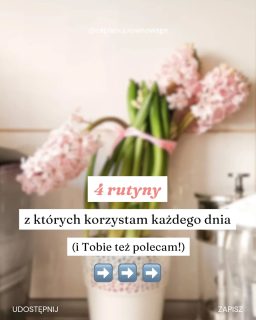 📍rutyny nie ograniczają, tylko wspierają (pod warunkiem, że są dopasowane do Ciebie) ⤵️Na blogu przeczytasz:➡️ jak wyglądają moje rutyny➡️ jak je stworzyłam➡️ jak możesz stworzyć własne, które będą Cię wspierać (a nie męczyć)Zajrzyj na zaplanujrownowage.pl/blog i przeczytaj! Lub napisz „blog”, a ja (nie 🤖) wyślę Ci link (ale szybciej znajdziesz sama 😊, bo link jest też na profilu)__A jeśli się jeszcze nie znamy, to hej! Jestem Klaudia Jaroszewska-Kotradii i opowiadam o tym, jak złapać równowagę w życiu. Pokazuje swoje sposoby na ogarnięcie trudnej rzeczywistości (endometrioza, dziecko w spektrum autyzmu i nie tylko).📝 Uczę wspierającego planowania, czyli takiego, w którym jesteś człowiekiem i tak też siebie traktujesz, czyli najpierw rozmawiasz sama ze sobą, a dopiero potem planujesz 🧡 bez ciągłego podkręcania produktywności🥰 Pokazuję, jak lepiej poznać samą siebie, żeby żyć lżej i przyjemniej.Tego potrzebujesz? Zaobserwuj ➡️ @zaplanuj.rownowage